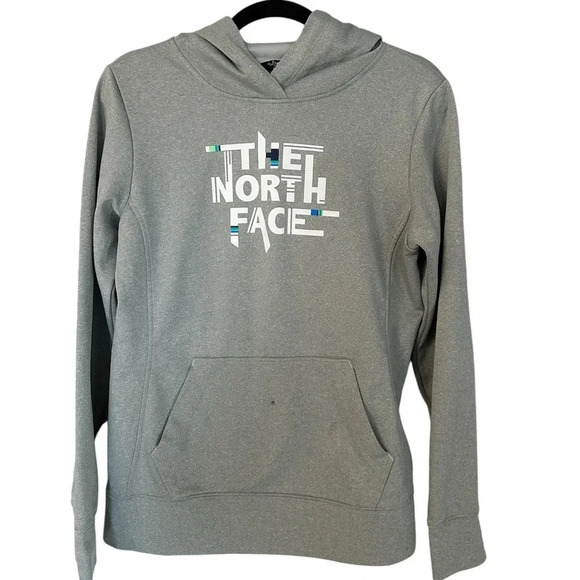 The North Face Women’s Light Gray Hooded Sweatshirt Size M Regular GUC - Picture 1 of 9